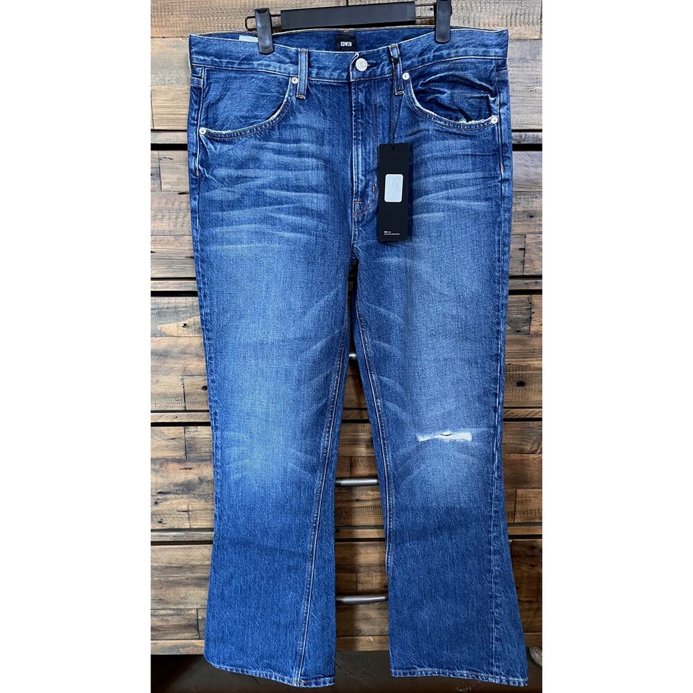 EDWIN Avery Pretender Medium Wash Women's Flared Denim Jeans Sz 31 NWT